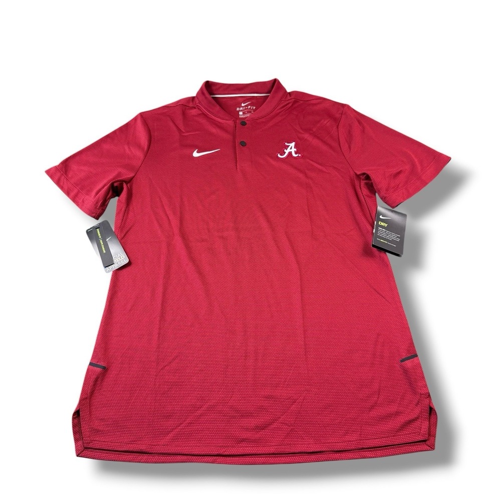 NWT Nike Dri-Fit Alabama Crimson Tide Elite Blade Collar Coaches On-Field Polo S